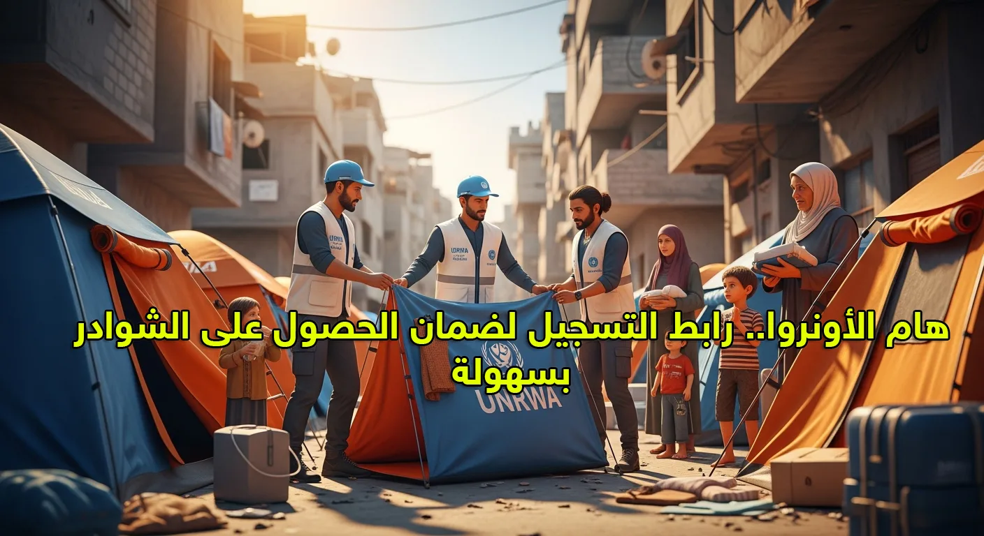 هام الأونروا.. رابط التسجيل لضمان الحصول على الشوادر بسهولة