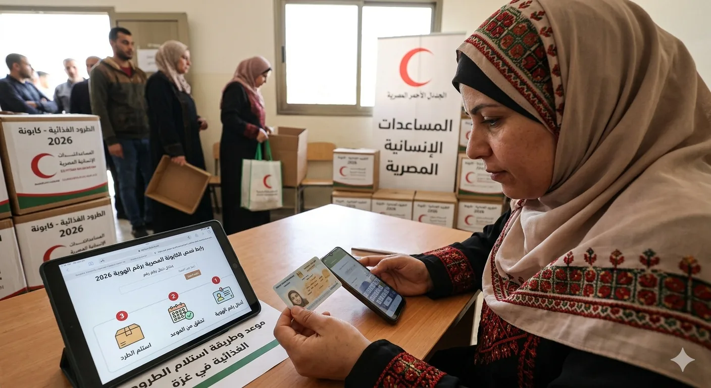 رابط فحص الكابونة المصرية برقم الهوية 2026: موعد وطريقة استلام الطرود الغذائية في غزة