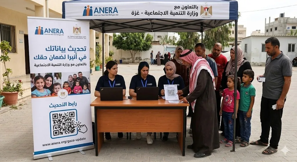 رابط تحديث بيانات في انيرا (ANERA) بالتعاون مع التنمية الاجتماعية بشكل عاجل لضمان حقك